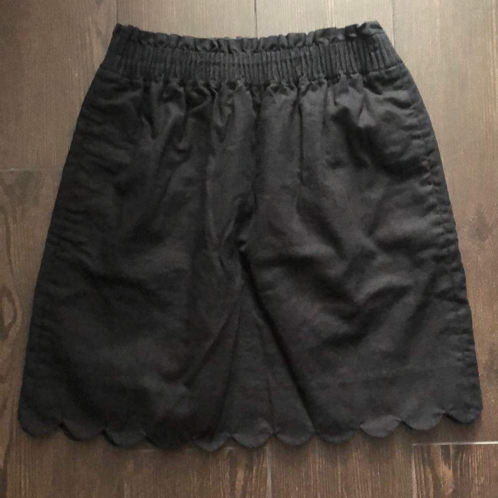 J. Crew Scallop Skirt - Black - 00 XXS
